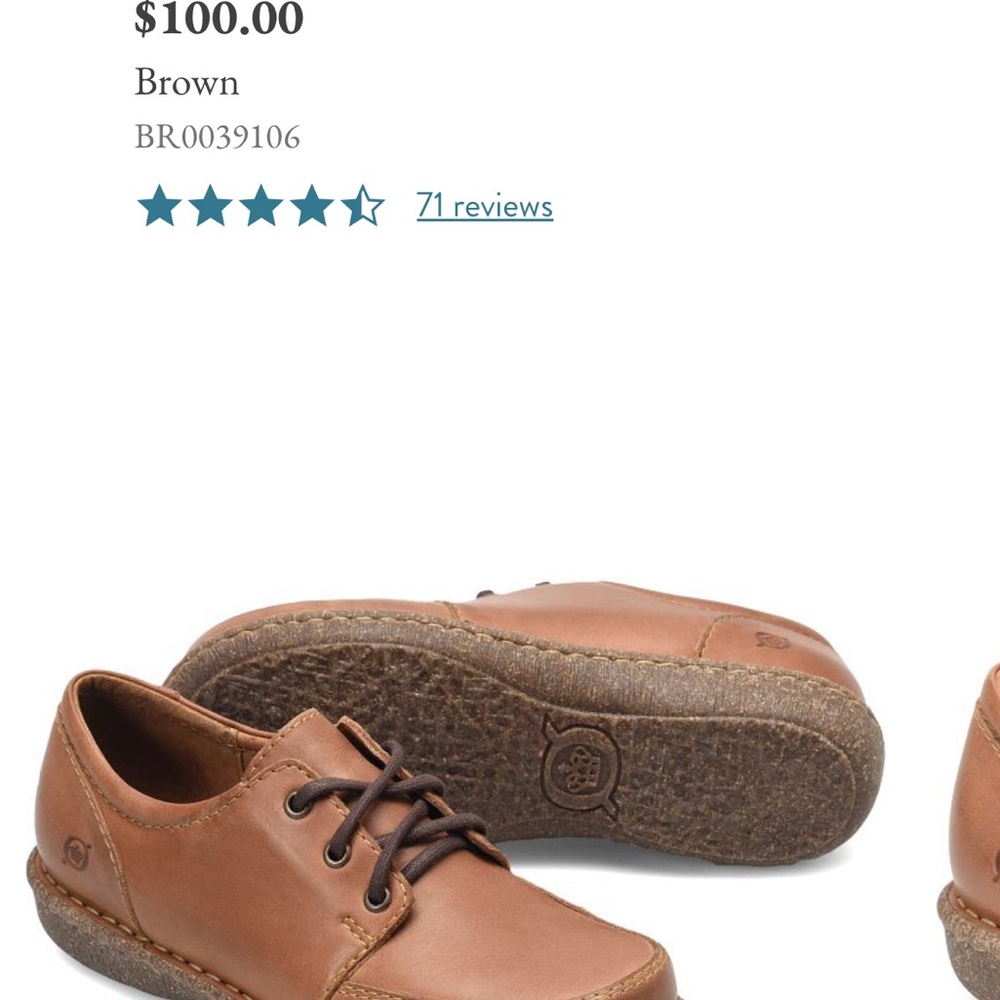 Born Brown Leather Flats